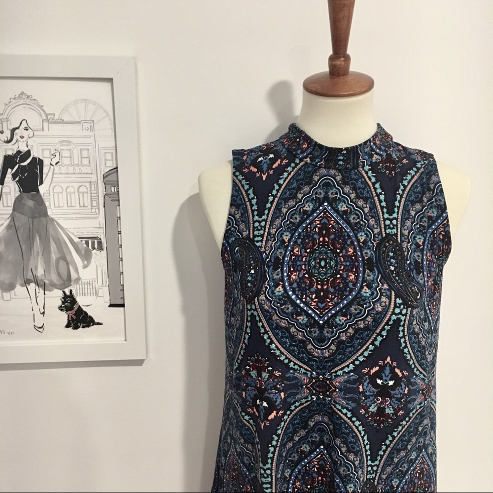 Blue Pattern Causal Dress/Top all offers accepted